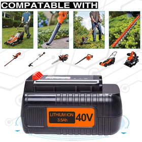 DTK 40V battery packaging with user manual.