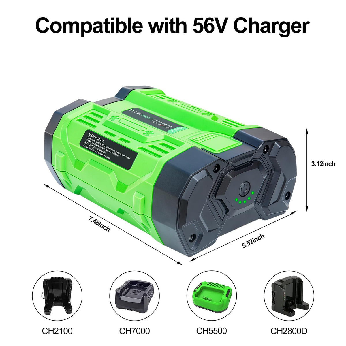 DTK 56V battery durability test highlights robust construction