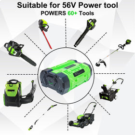 DTK 56V battery lightweight design enables easy carry during jobs