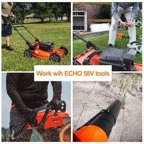 DTK 58V 5Ah battery for Echo tools enabling longer work sessions.