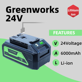 DTK 24V 6Ah battery side view with slim profile for easy mounting