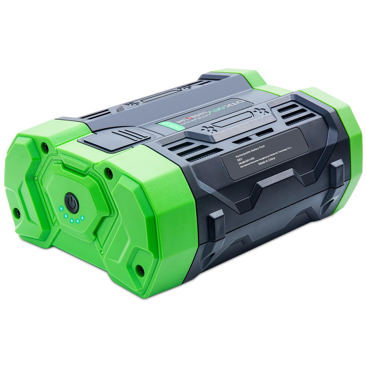 DTK 56V 2600mAh battery in compact design for easy lawn care