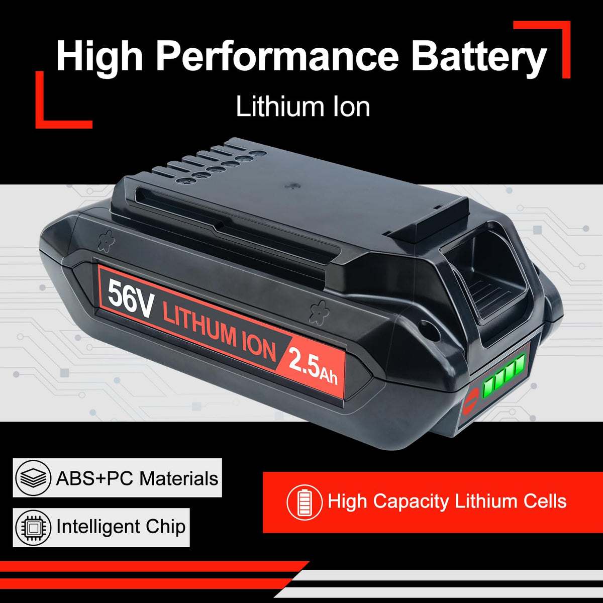 DTK battery compatible with Echo Eforce 56V tools for versatile use.