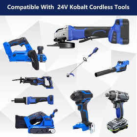 DTK charging area with Kobalt chargers for convenient swaps and uptime.
