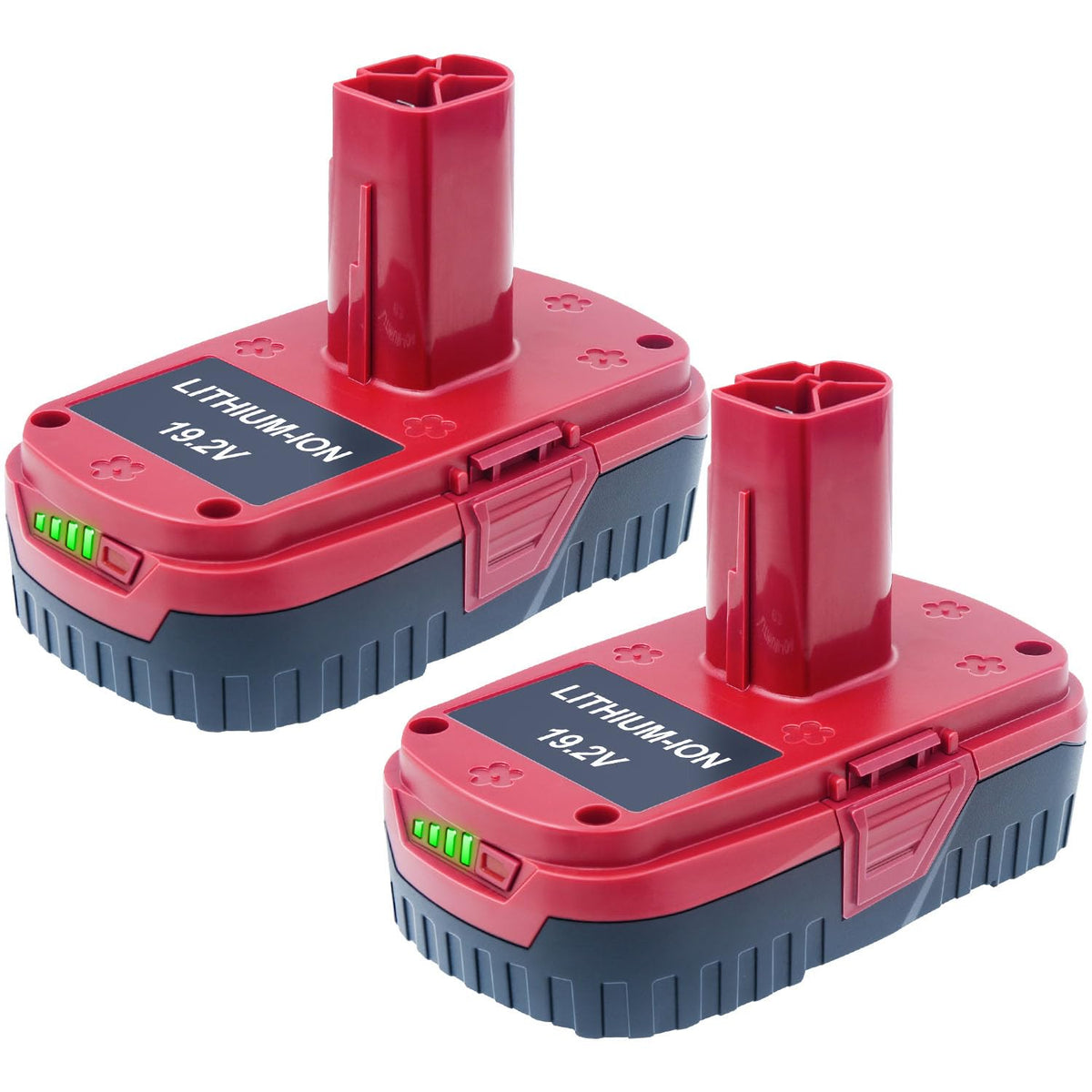 DTK Craftsman 19.2V 2-pack front view shows compact design for storage.