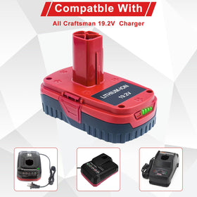DTK 19.2V battery ABS+PC case detail shows sturdy build.