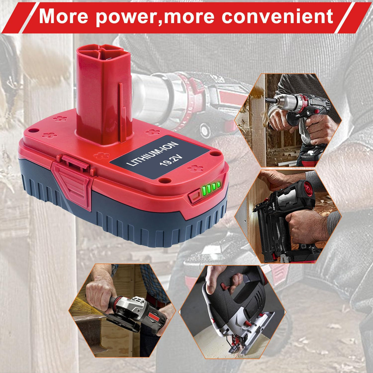 DTK 19.2V battery contents include two batteries and manual.