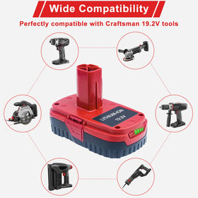 DTK Craftsman 19.2V 2-pack in-use demonstrates quick swap.