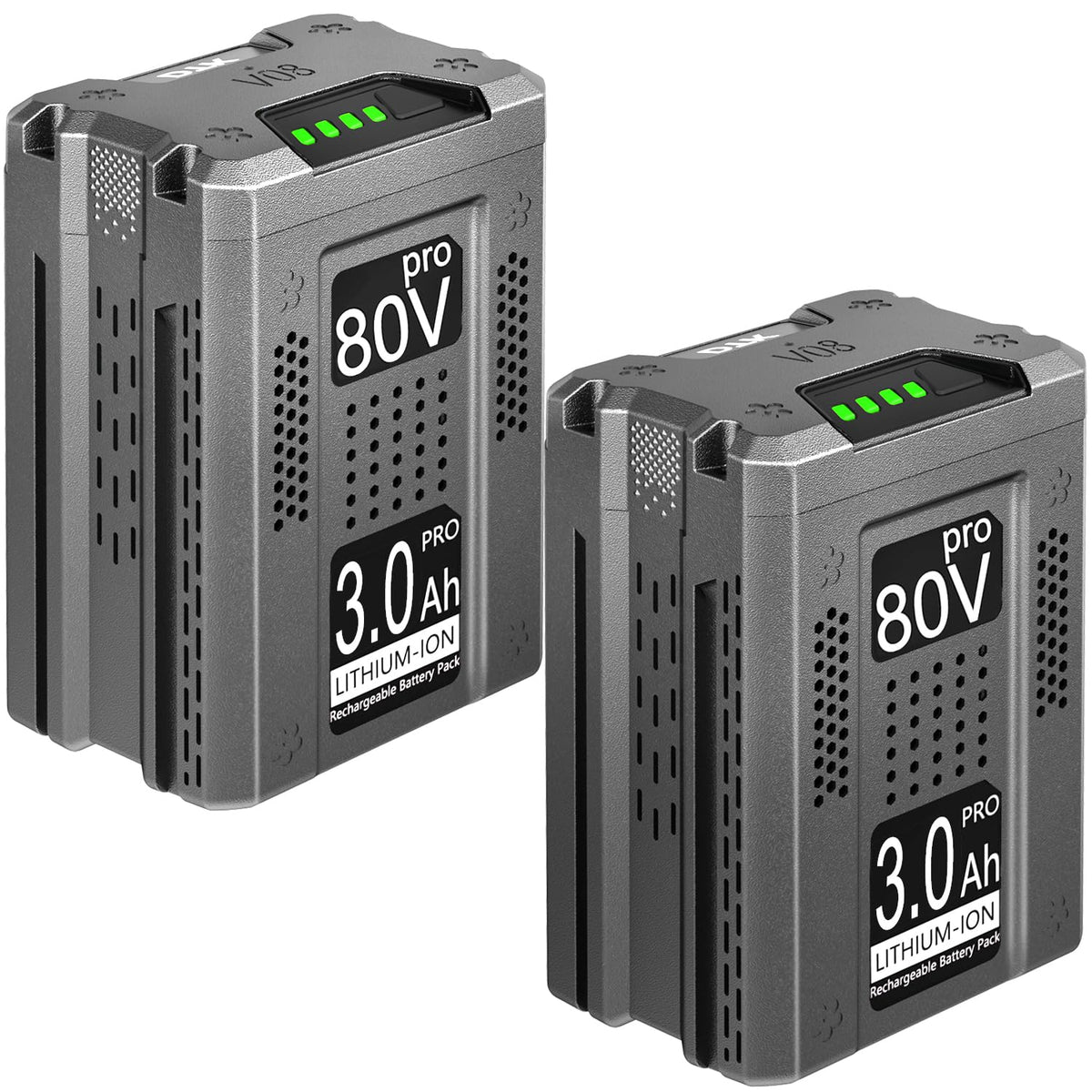 DTK Greenworks 80V battery 3000mAh front view showing design and grip for extended use