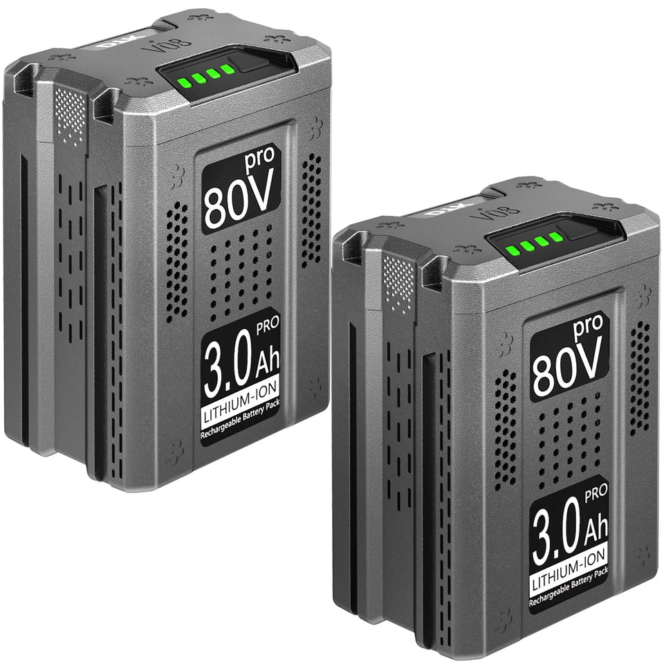 DTK Greenworks 80V battery 3000mAh front view showing design and grip for extended use