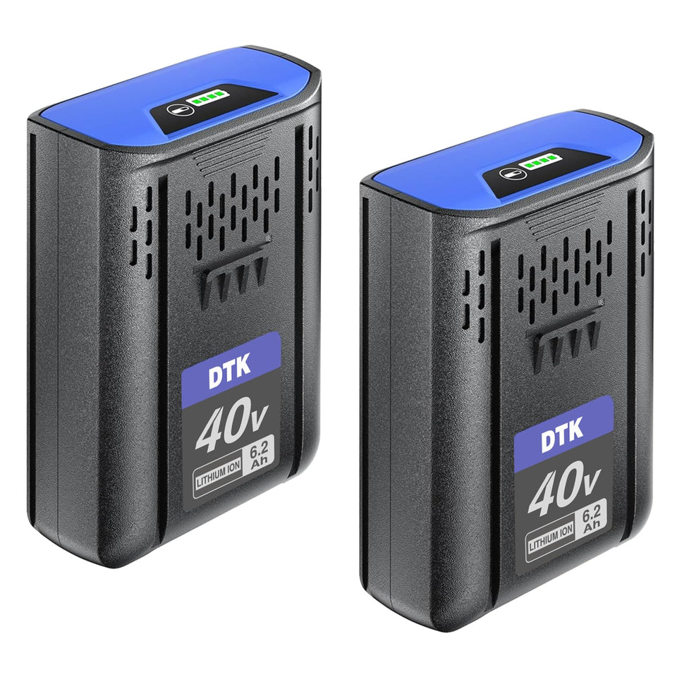 DTK 40V 6200mAh battery for extended cordless tool use.