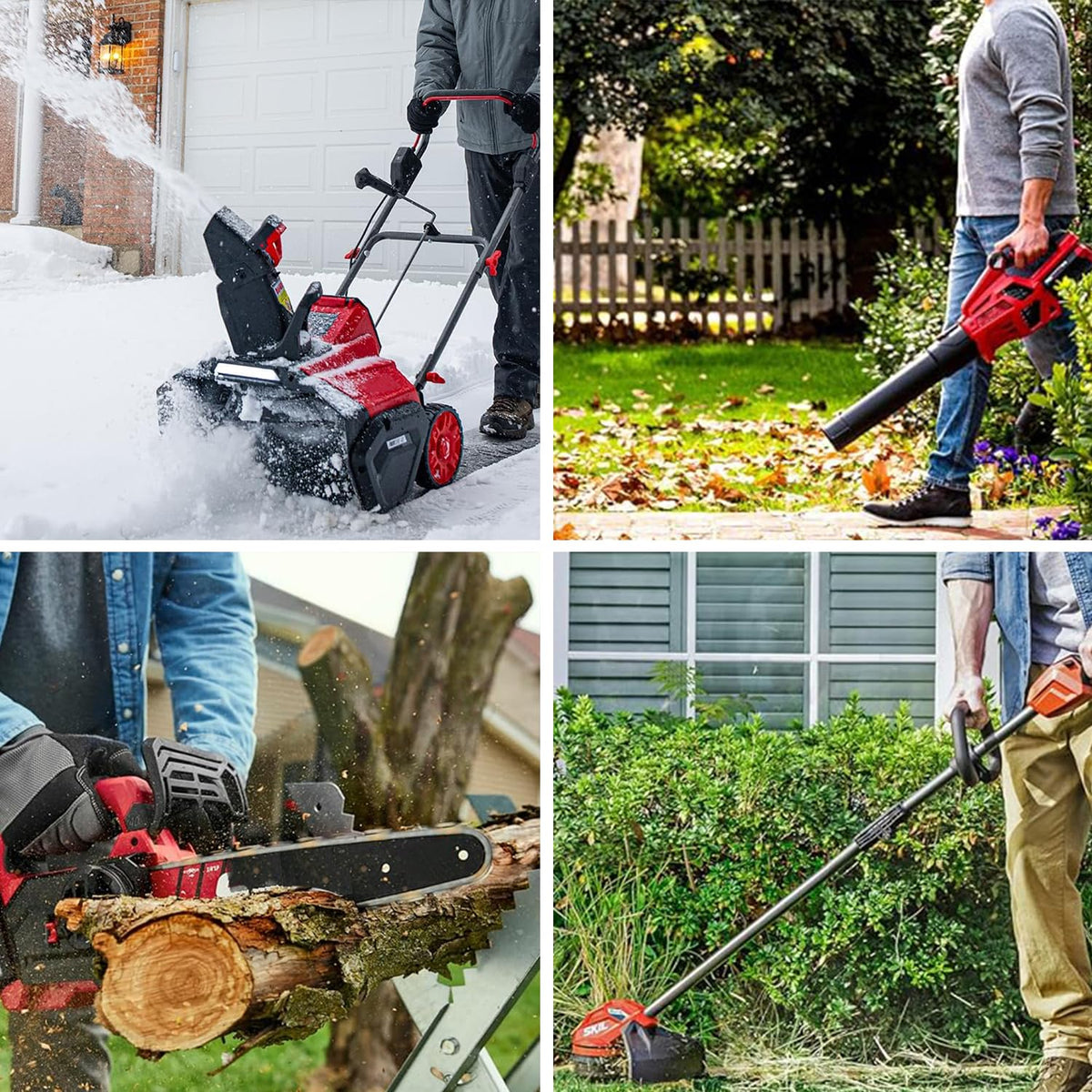 DTK SKIL 40V 5Ah battery in use with garden tools for extended power
