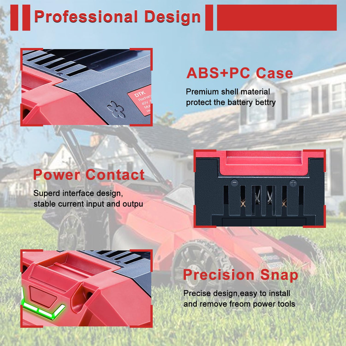 DTK SKIL 40V 5Ah battery packaging highlighting value and warranty