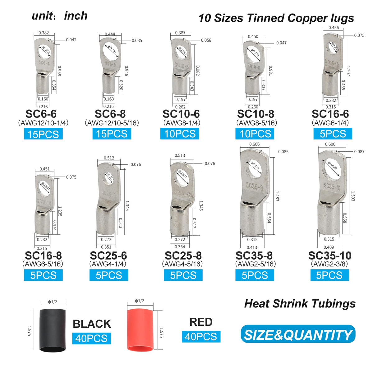 DTLDZSC battery cable ends with robust, moisture-resistant termination