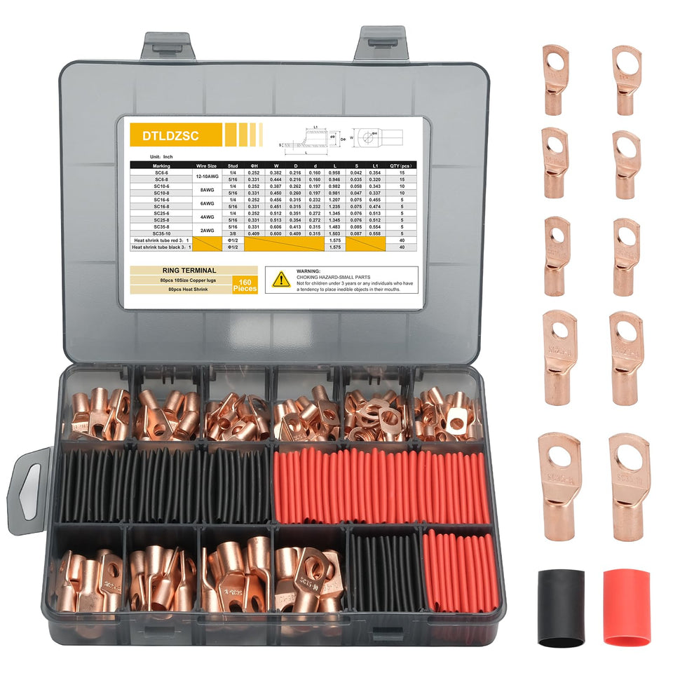 DTLDZSC heavy-duty battery lug collection for secure high-current connections