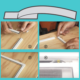 dttbgg corner clip seated in aluminum channel for secure screen fit