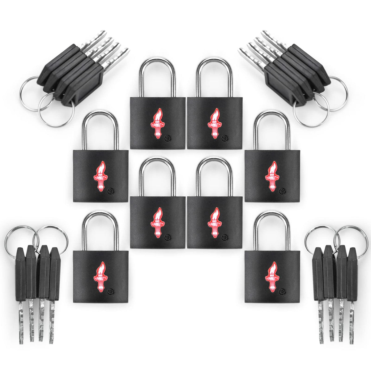 DUALCROWN luggage locks neon design glow to identify bags during travel
