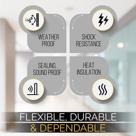 Dualplex garage door seal blocks wind and cold drafts for a snug fit.