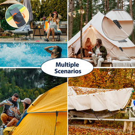 Dualshine tarp fasteners package ready for camping, caravans, and canopies