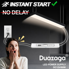Duazaga US plug with 4.4 ft cord simplifies indoor and outdoor setup.