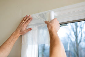 Film applied on a clean, dry window surface using Duck MAX Strength kit.
