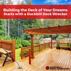 Duckbill Deck Wrecker heavy-gauge steel head handles tough decking tasks.