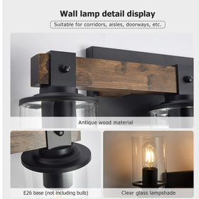 DUJAHMLAND wood-base fixture angle view showing traditional design