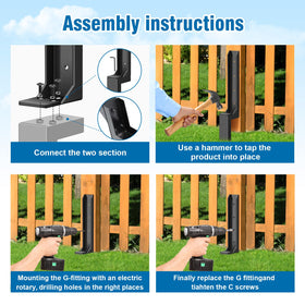 Dukelai powder-coated steel stake provides durable support