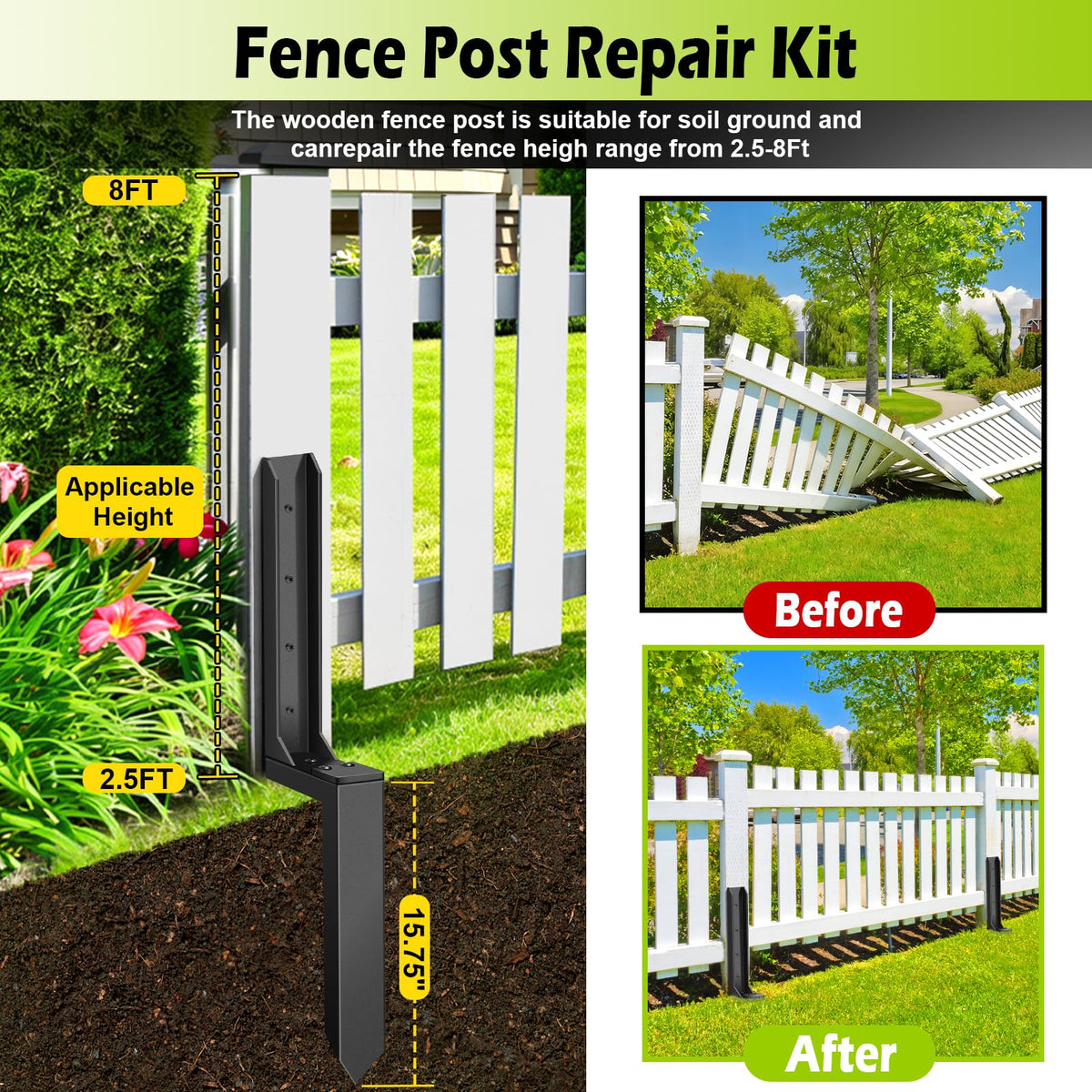 Dukelai powder-coated steel stake resists rust and wear