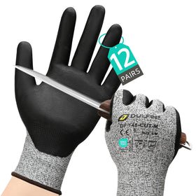 DULFINE A3 cut-resistant gloves with foam nitrile coating for secure grip