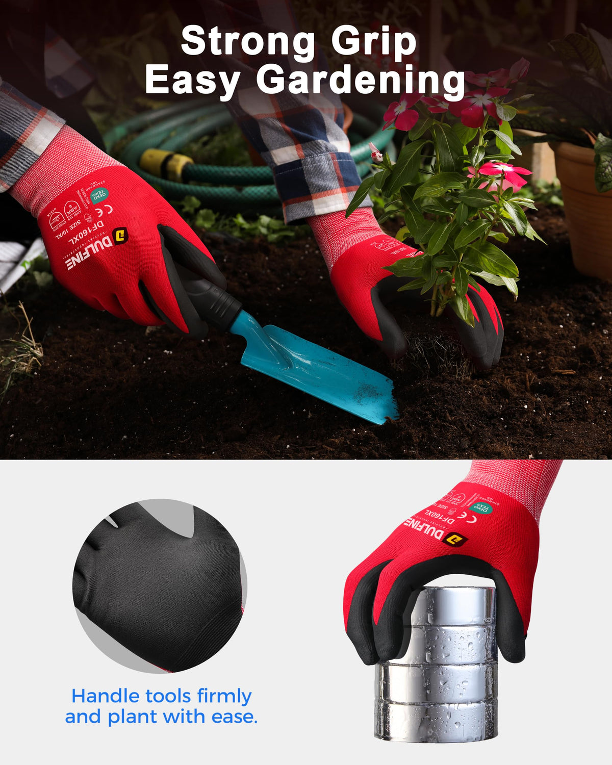 DULFINE five-finger touchscreen gloves allow device use without removal.