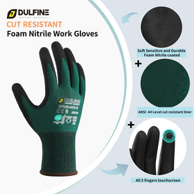 DULFINE micro nitrile palm coating provides improved grip and abrasion resistance
