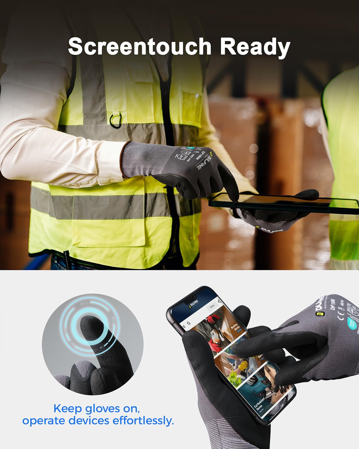 DULFINE gloves show 360° breathability to stay cool during DIY sessions