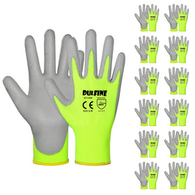 DULFINE PU-coated safety gloves palm grip for dry tasks