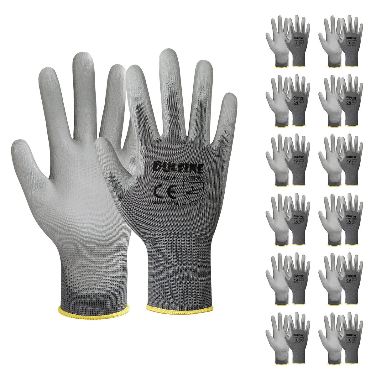 DULFINE safety gloves with PU-coated palm provide reliable grip for general tasks.