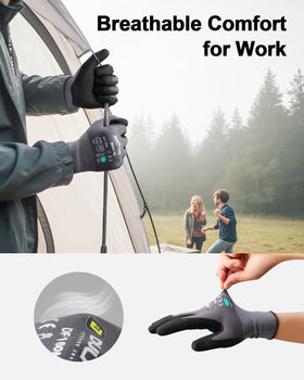 DULFINE seamless-liner-spandex comfort reduces hand fatigue during work.