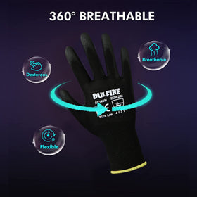 DULFINE PU-coated gloves show abrasion resistance and precise handling.