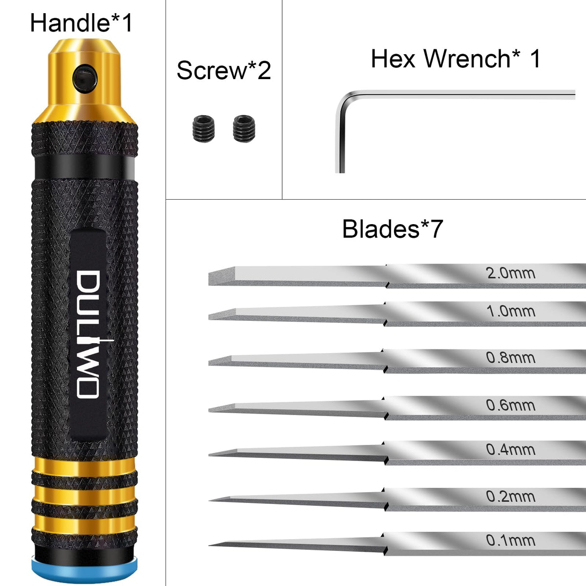 DULIWO 2-0mm blade for heavy material removal and larger grooves.