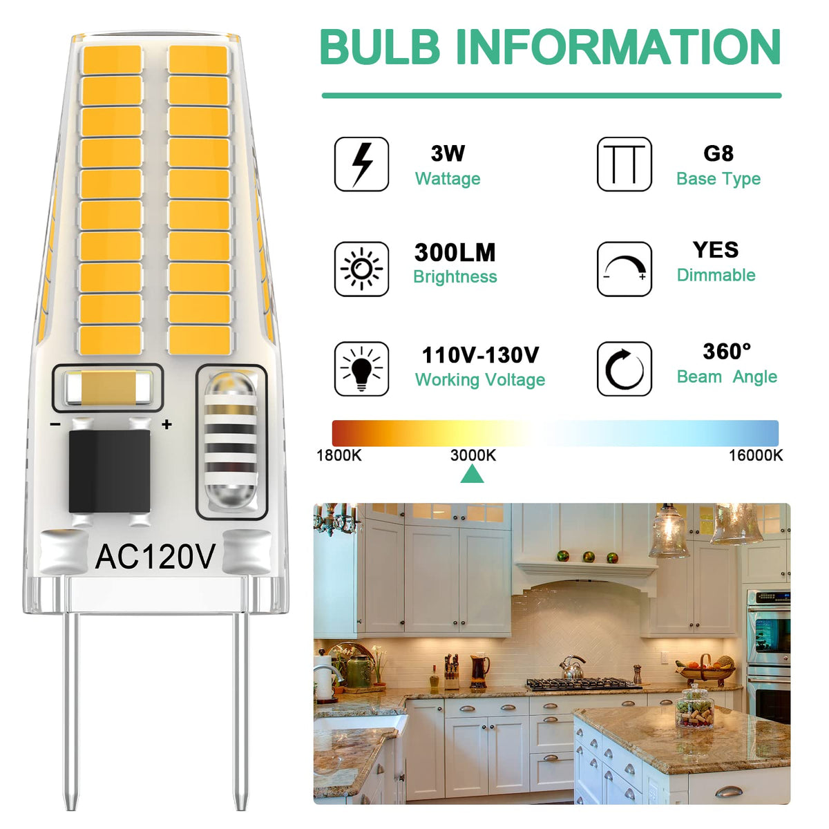 DUMILOO G8 LED bulb delivers 300 lumens from 3W for clear task lighting