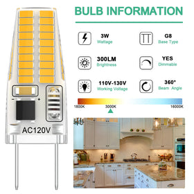 DUMILOO G8 LED bulb delivers 300 lumens from 3W for clear task lighting