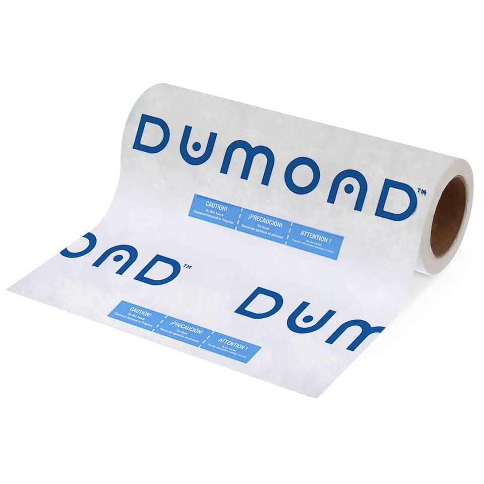 Dumond Laminated Paper roll keeps remover wet for faster paint removal.