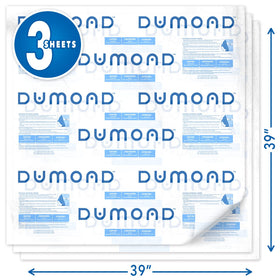 Dumond Laminated Paper traps debris and paint chips beneath the sheet