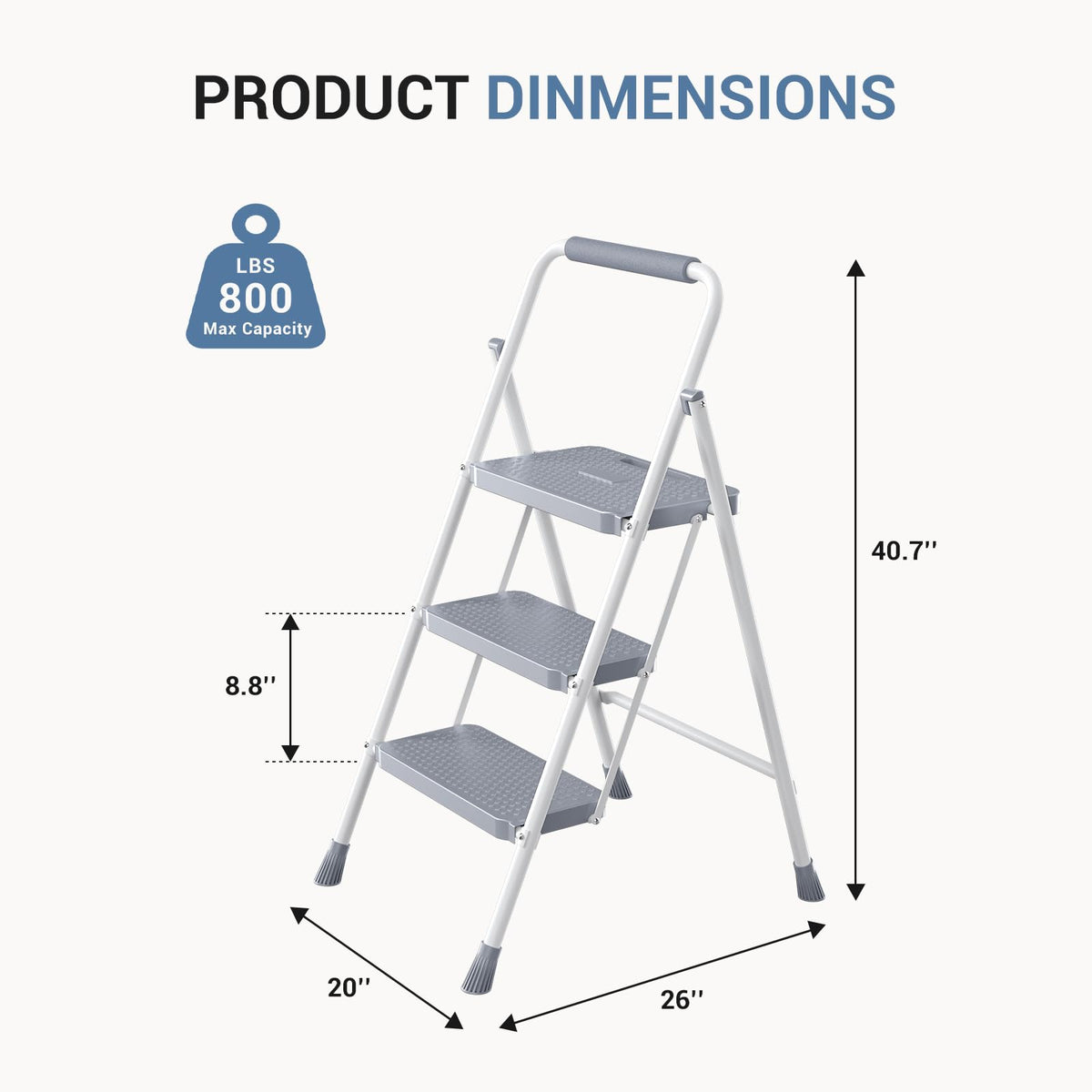 DUMOS Step Ladder portable design suitable for indoor and outdoor use
