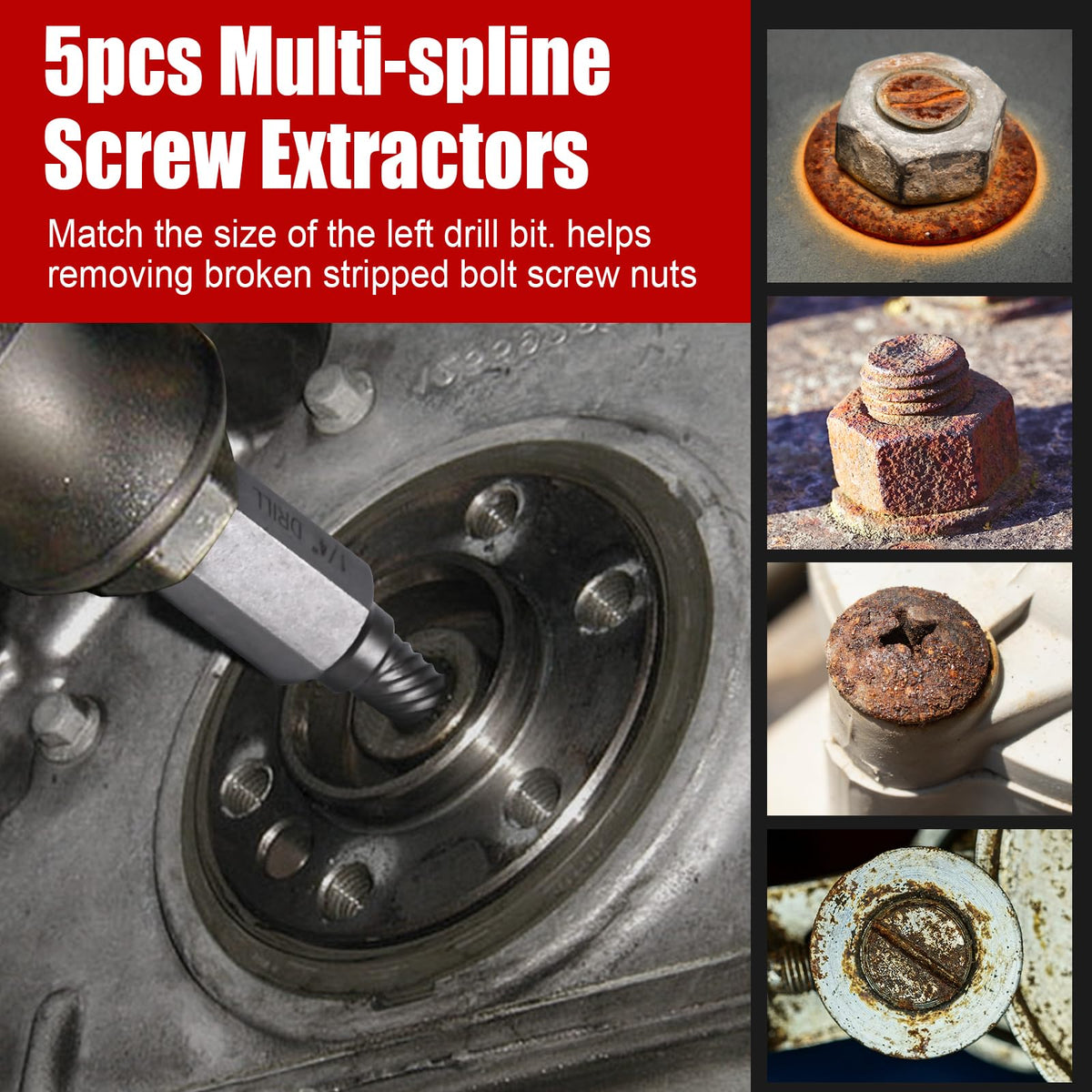 DUNDOO spiral design supports fast removal of damaged screws.
