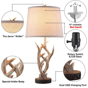 Dungoo lamp set blends sturdy base and anti-slip support for stable placement on desks.