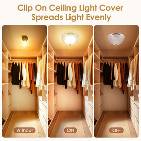 Dunkive acrylic dome clip-on shade for a clear modern look