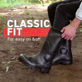 DUNLOP Chesapeake black rubber boots for gardening, fishing, and outdoor work