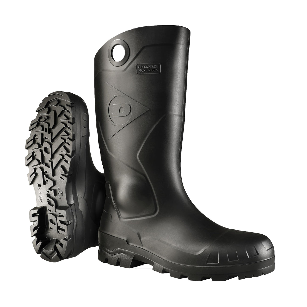 DUNLOP Chesapeake waterproof rubber boots keep feet dry in rain and mud
