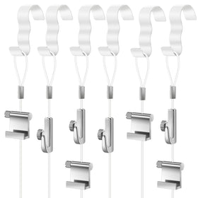 Dunzy picture rail hanging kit in white for clean gallery displays.