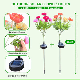 DUODEAN garden lights install quickly with no wiring for easy setup.